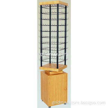 Rotating Brochure Floor Display Stands , Metal Rack Shelves For Gift Shops